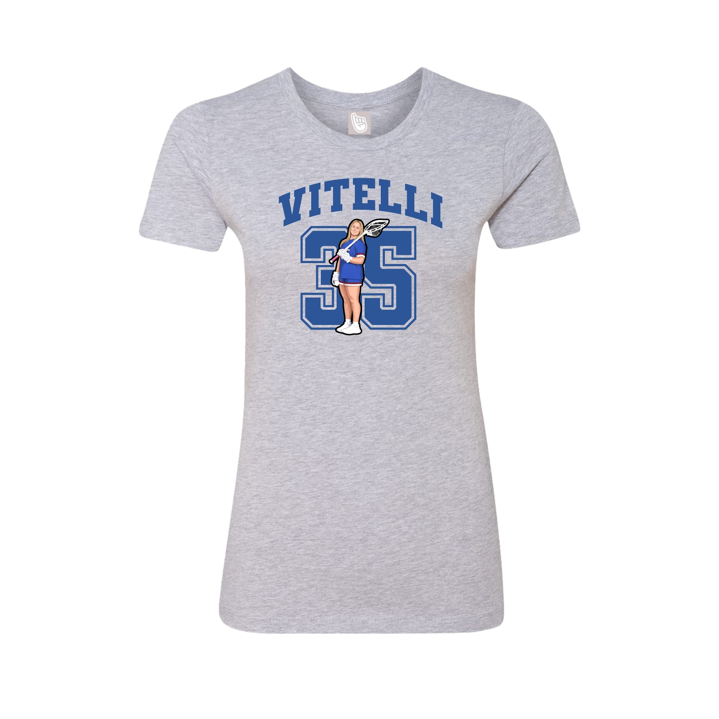 Womens Tee — Number in Grey