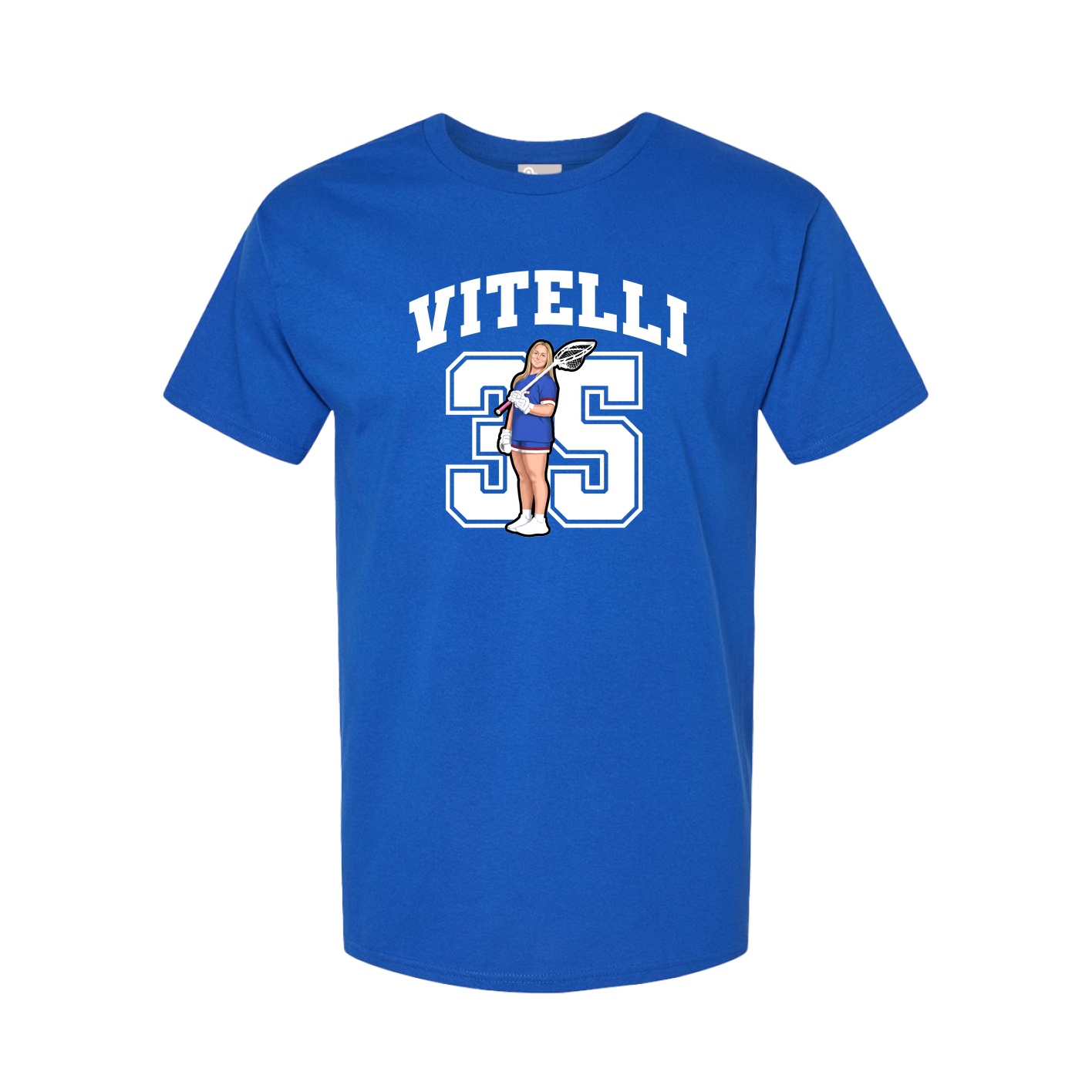 Youth Tee — Number in Royal