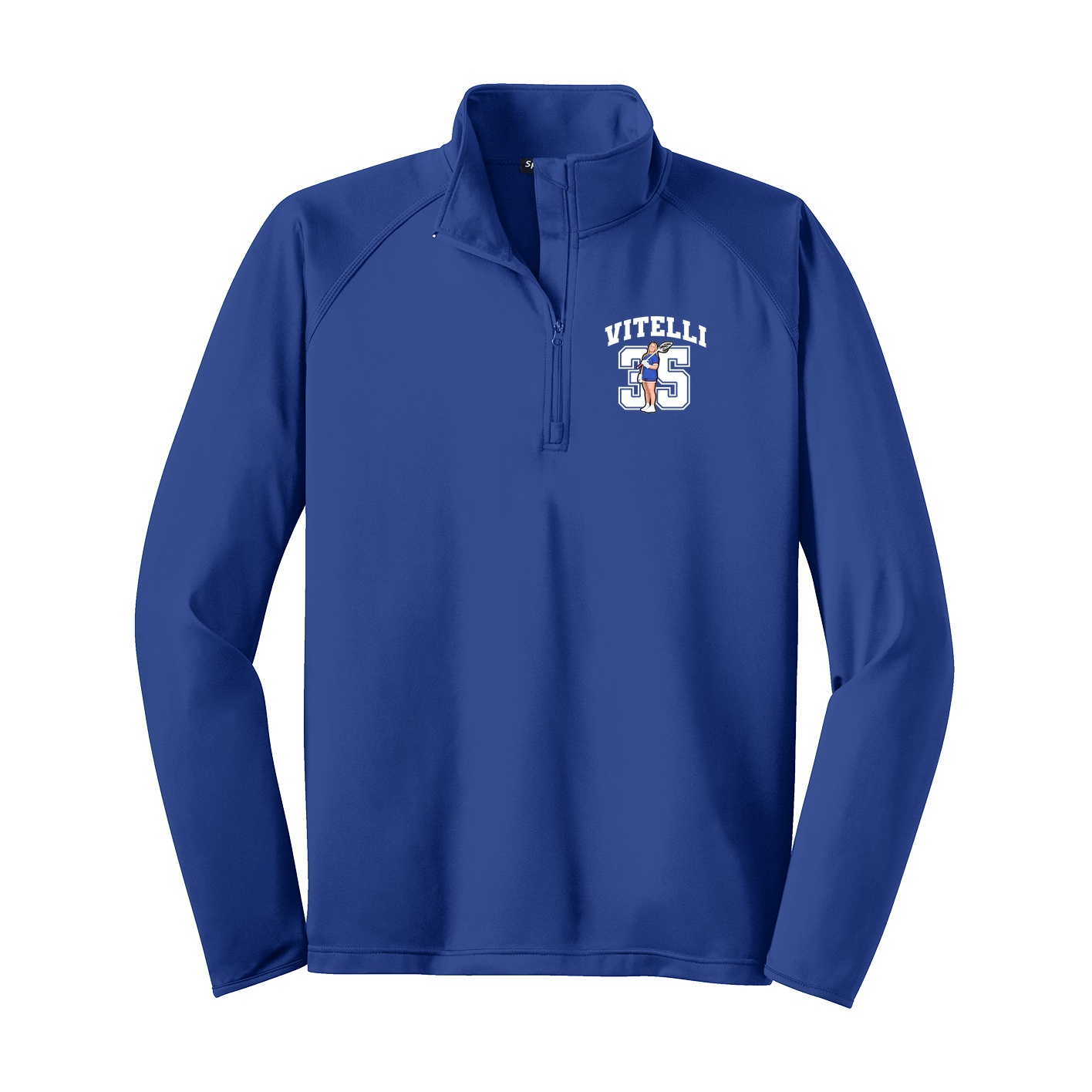 Q-Zip Pullover — Number in Royal