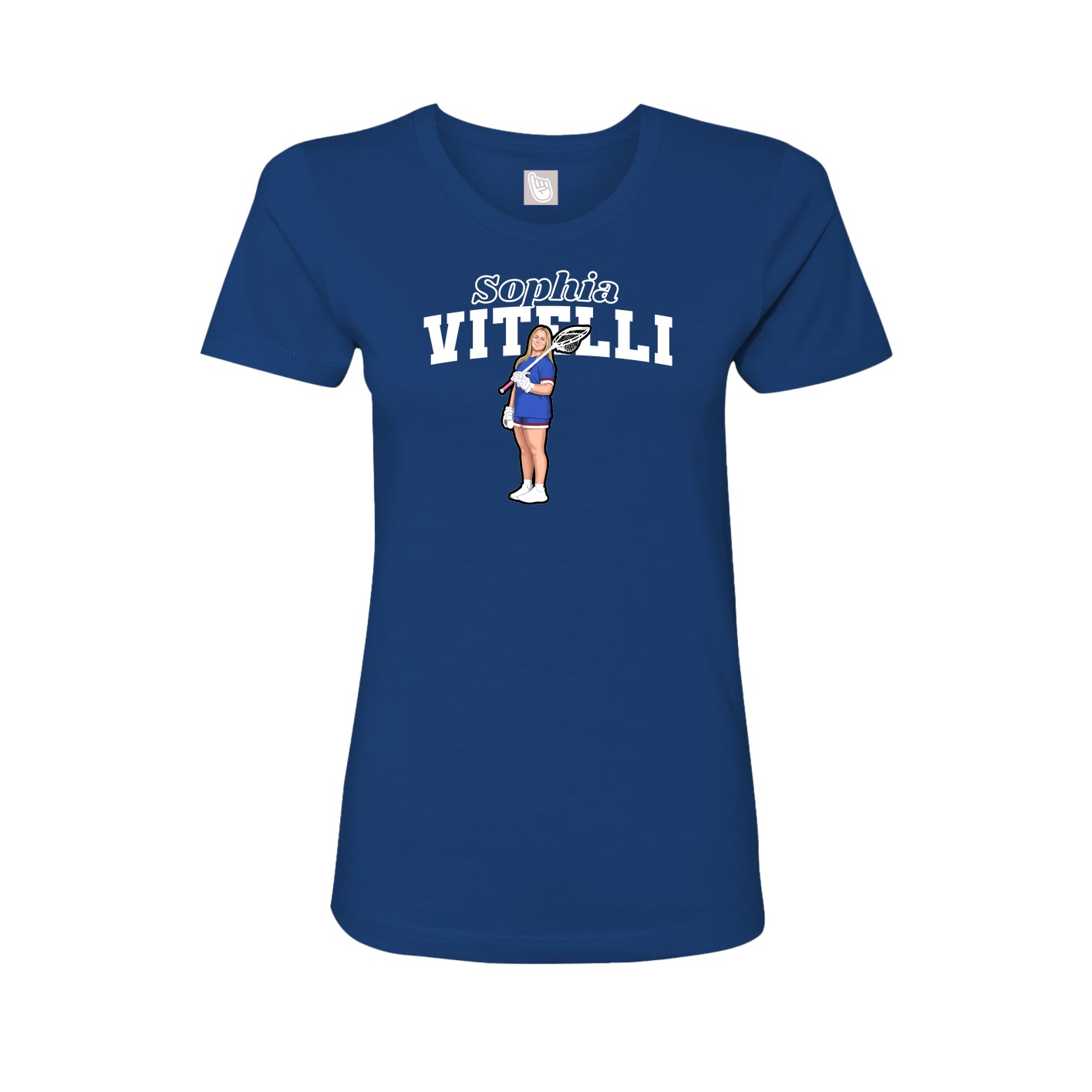 Womens Tee — Name Arch in Royal