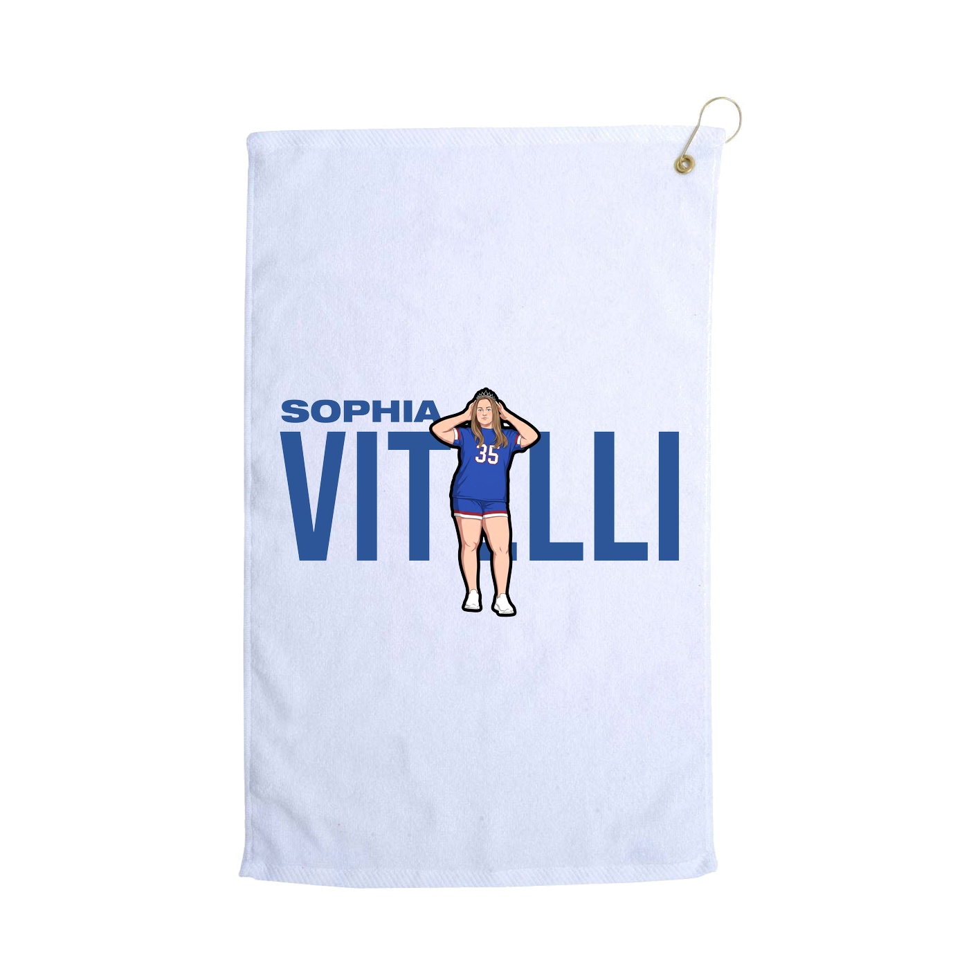 Golf Towel — Player Name in White