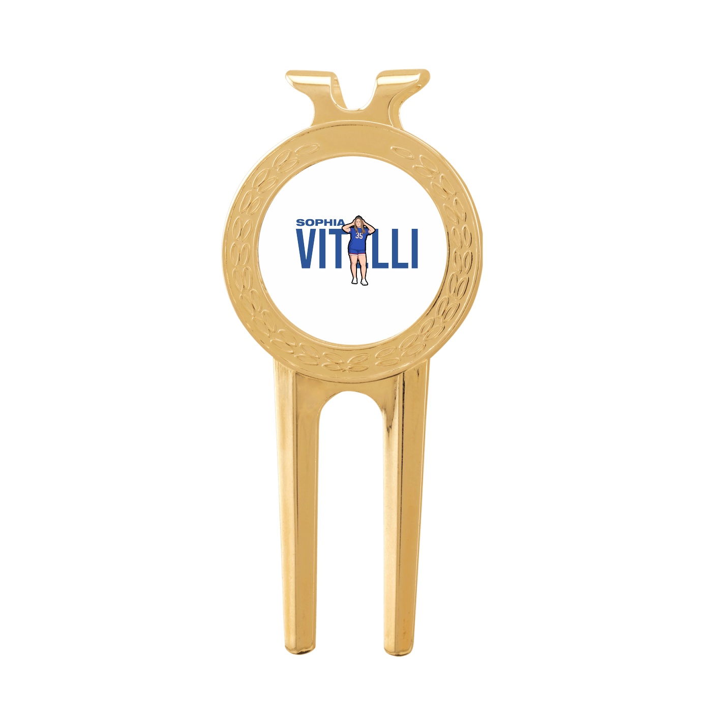 Divot Tool with Ball Marker — Player Name in Classic