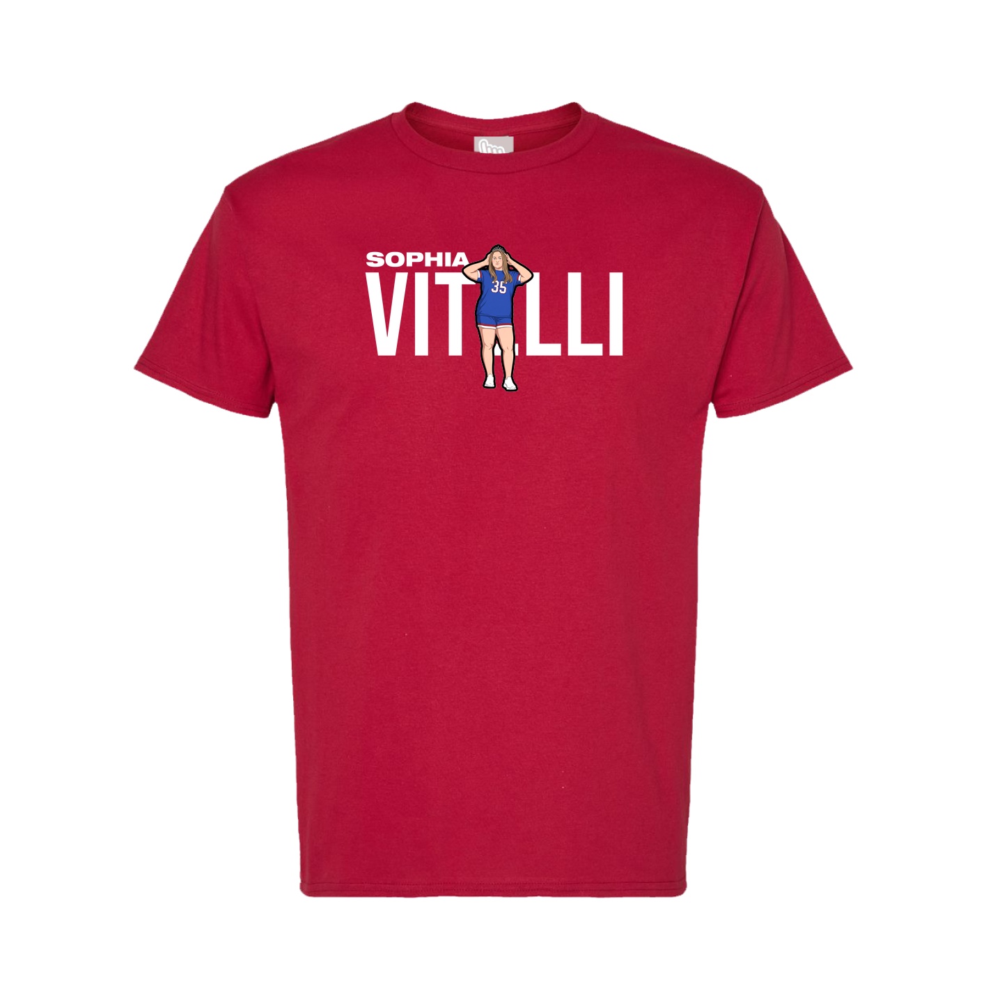 Tee — Player Name in Crimson