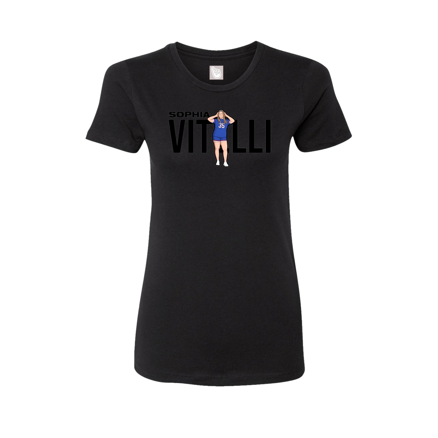 Womens Tee — Player Name in Black