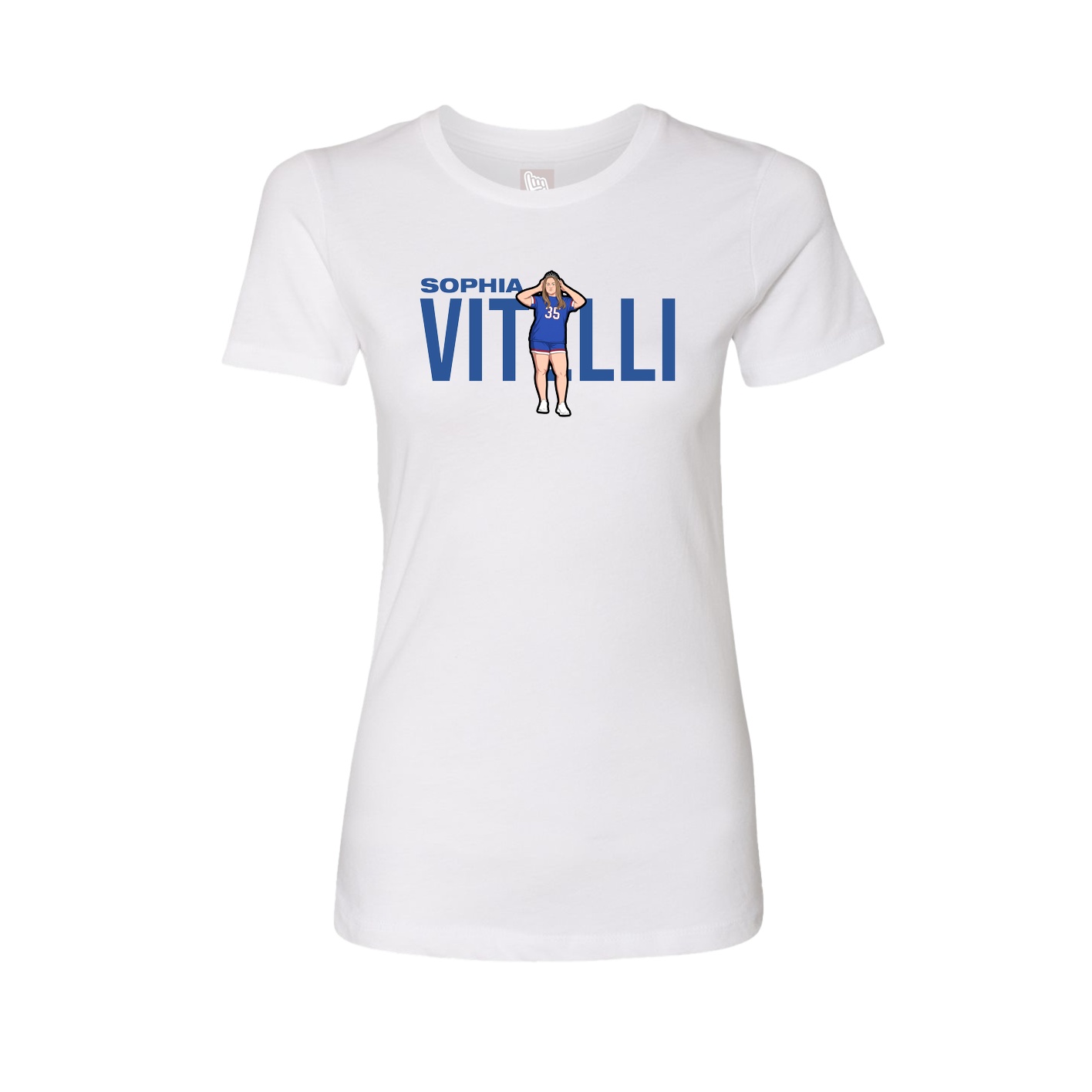 Womens Tee — Player Name in White
