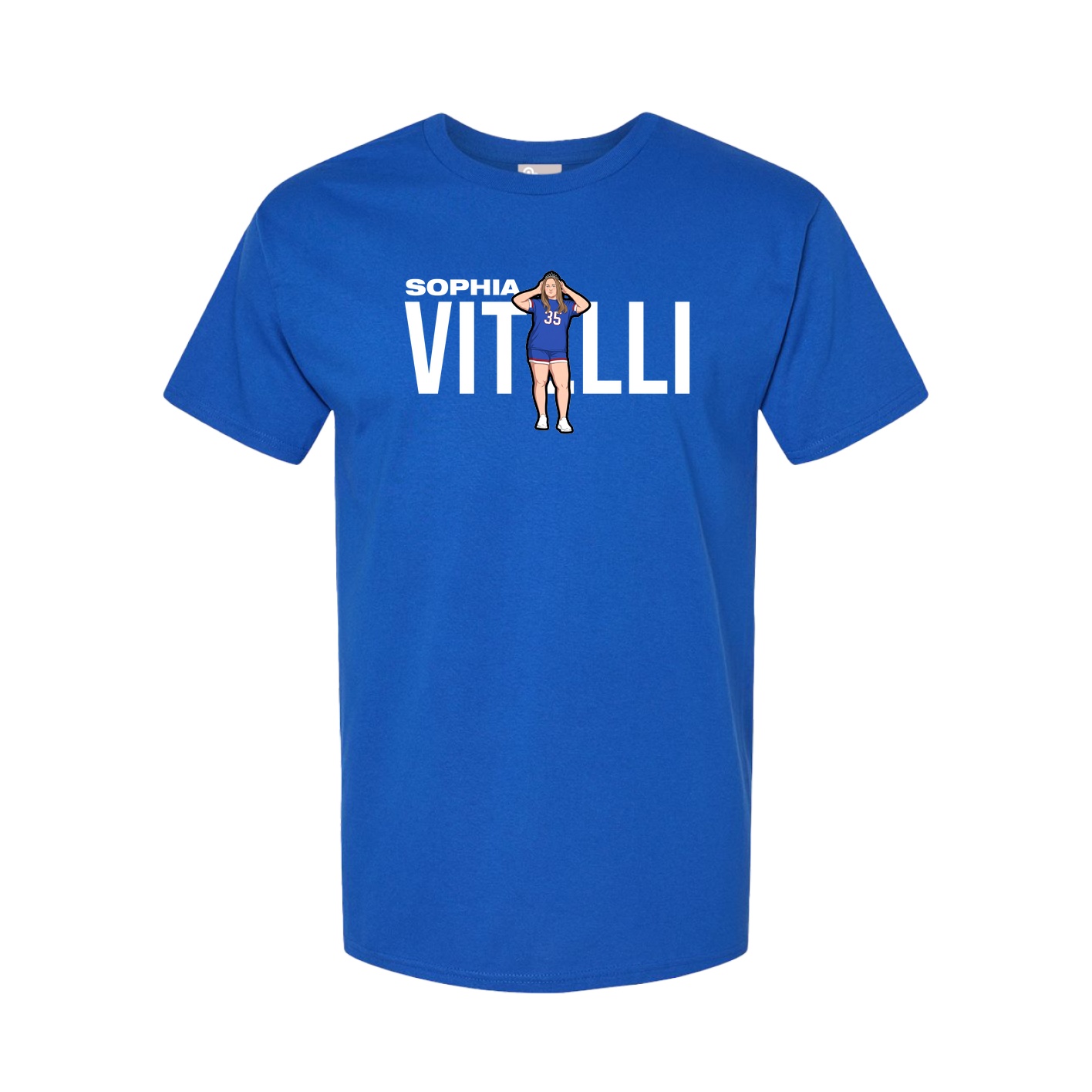 Youth Tee — Player Name in Royal