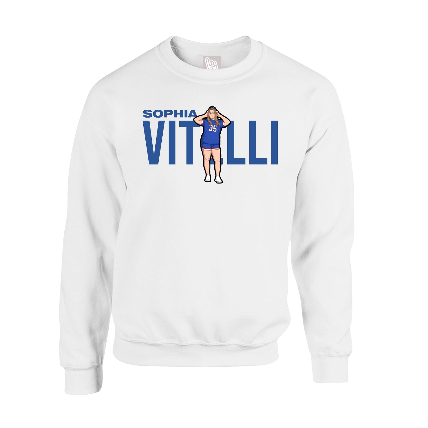 Fleece Crew — Player Name in White