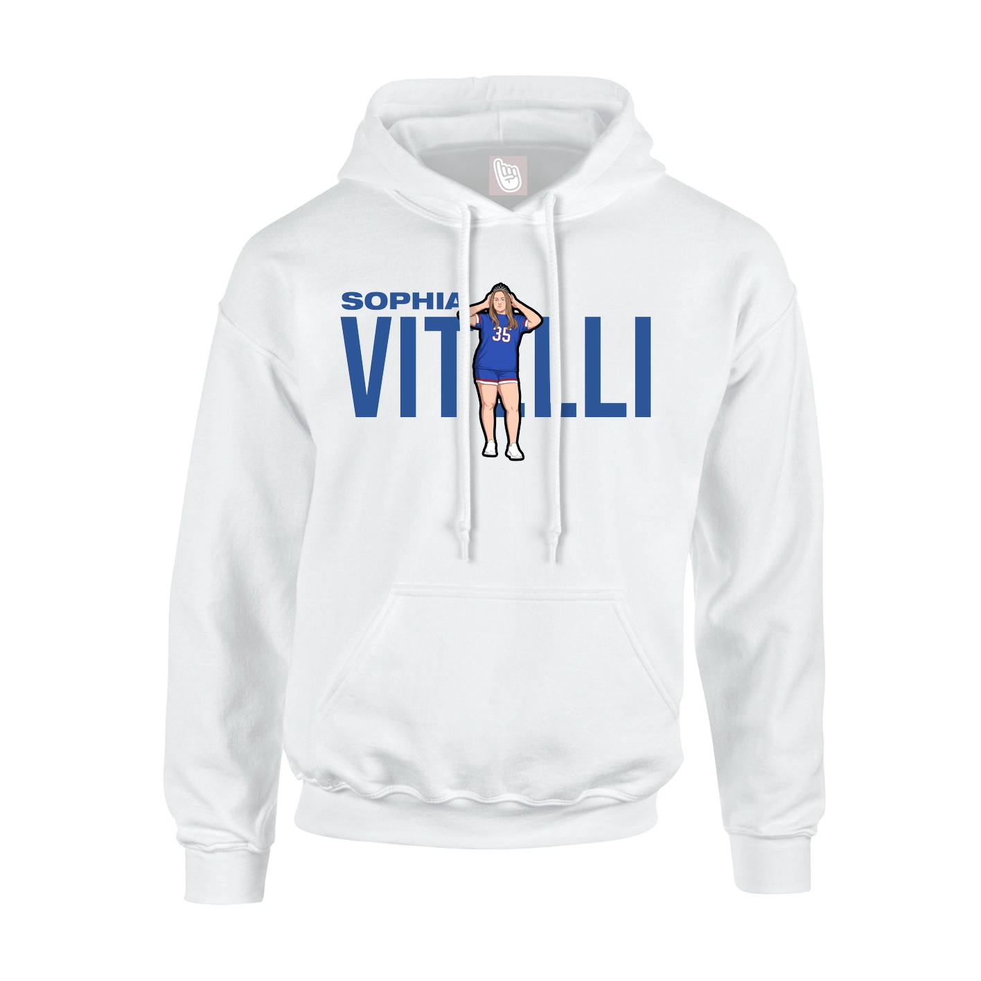 Youth Hoodie — Player Name in White