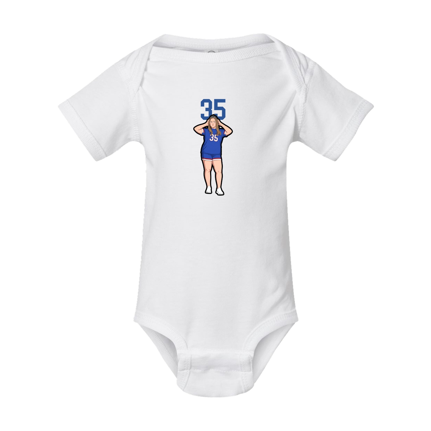 Baby Onesie — Number Top in White