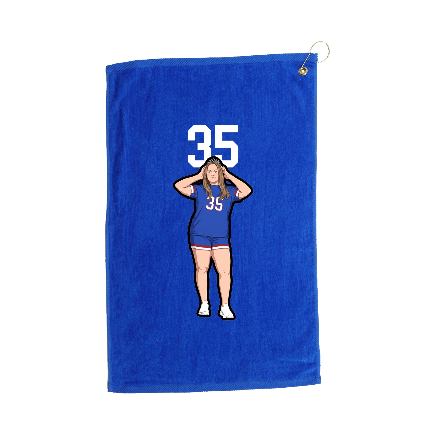 Golf Towel — Number Top in Royal