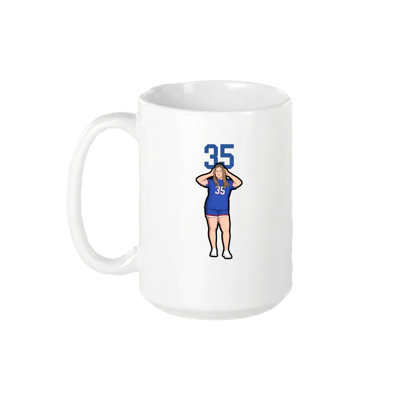 15oz Coffee Mug — Number Top in White