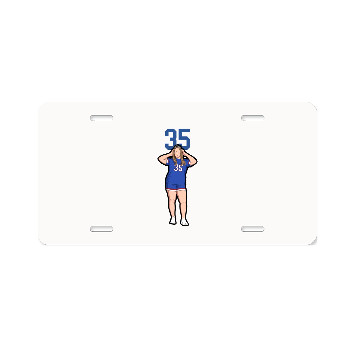 License Plate — Number Top in Classic
