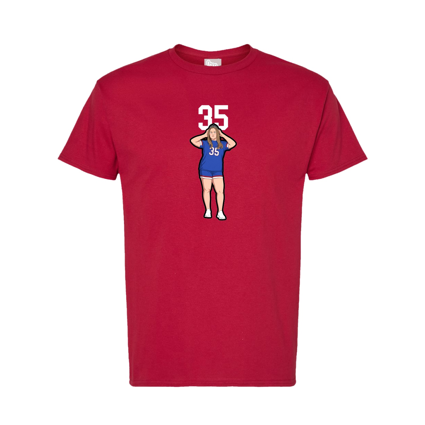 Tee — Number Top in Crimson