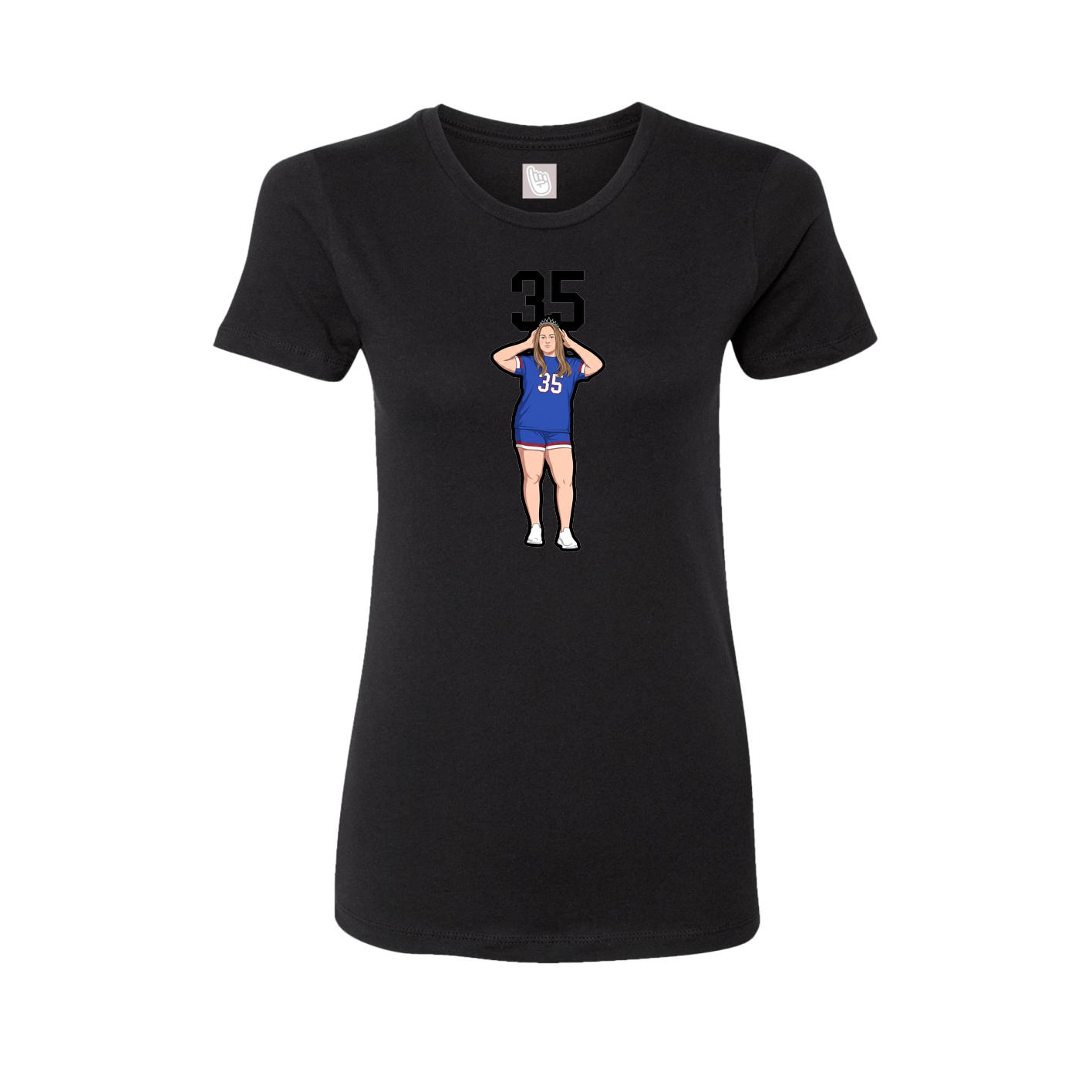 Womens Tee — Number Top in Black