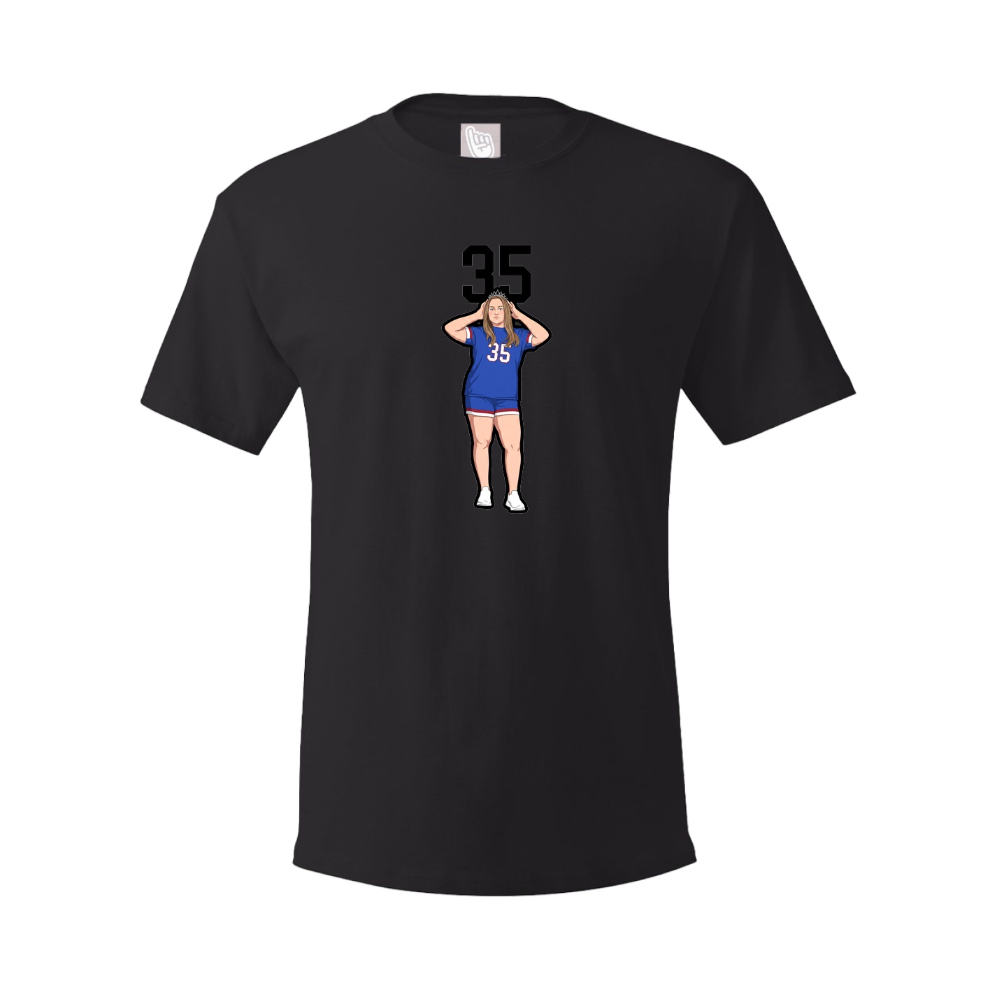 Youth Tee — Number Top in Black