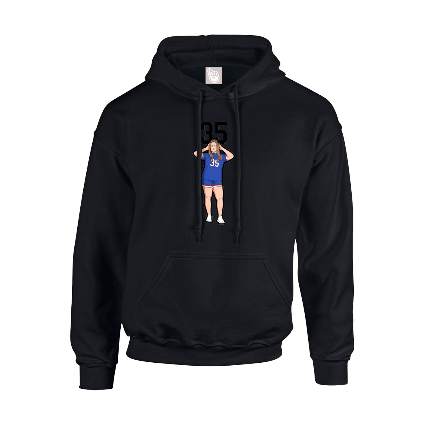 Hoodie — Number Top in Black