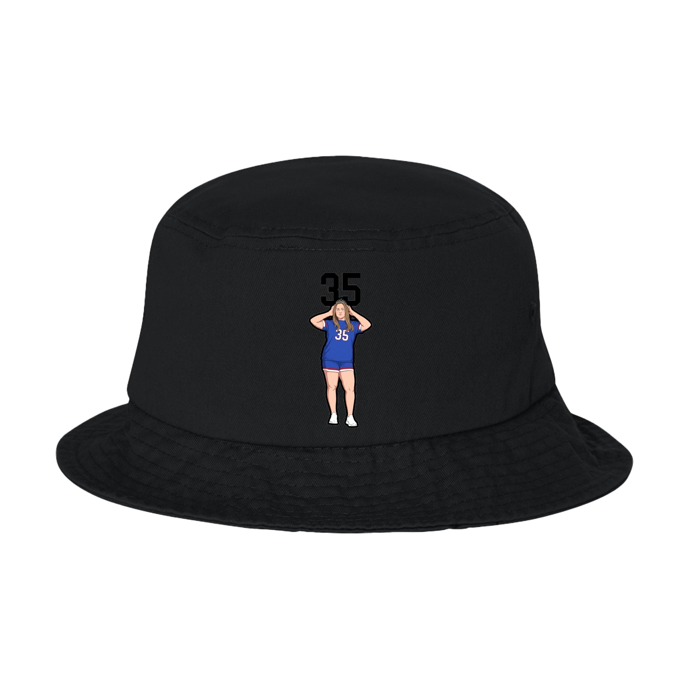 Bucket Cap — Number Top in Black