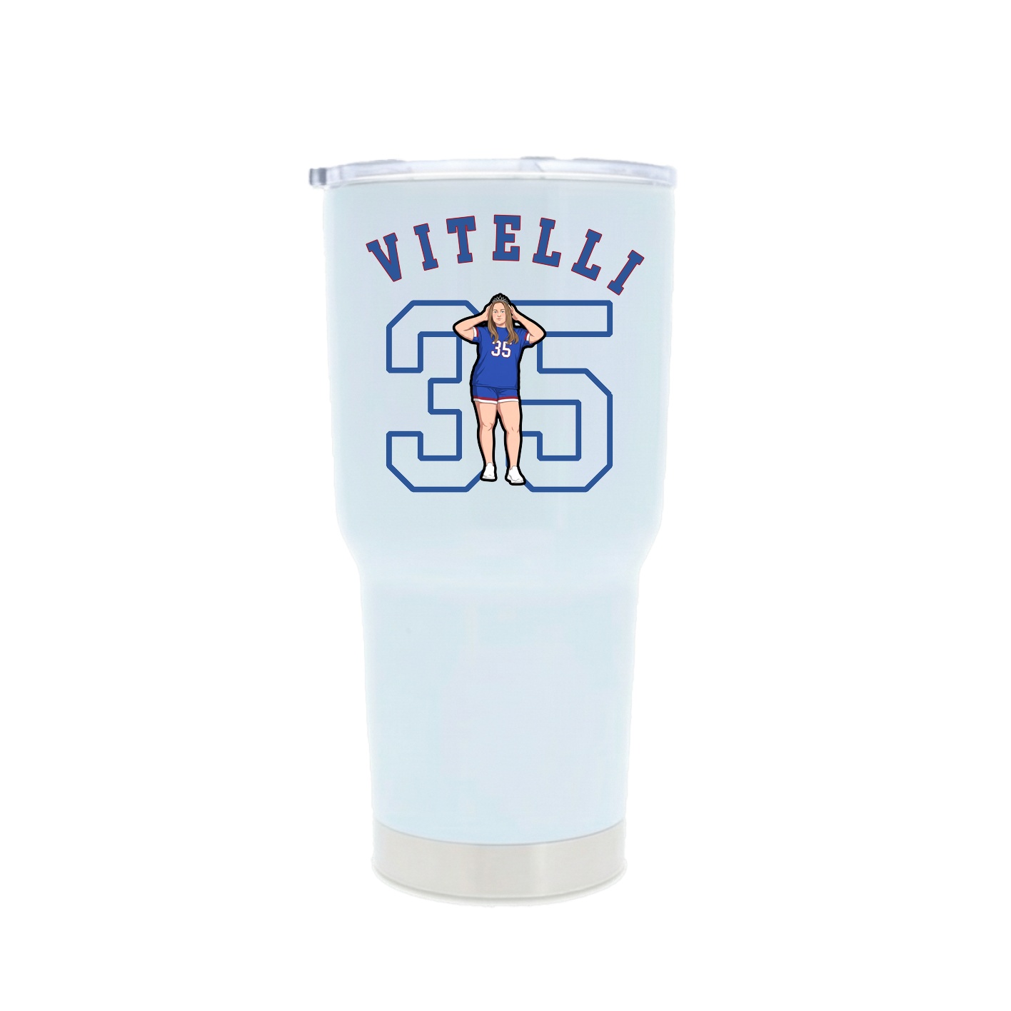 30oz Stainless Steel Tumbler — Shirsey Arch in White