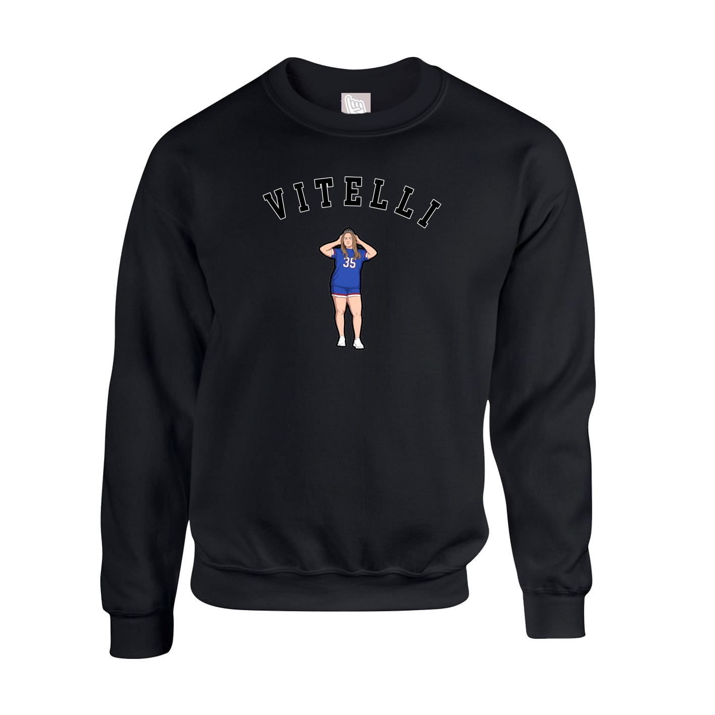 Fleece Crew — Shirsey Arch in Black