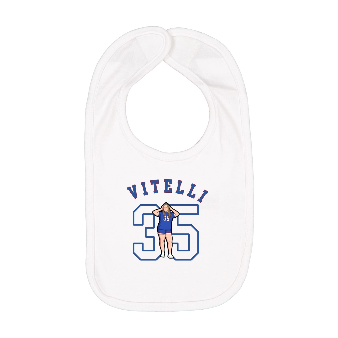 Infant Bib — Shirsey Arch in White