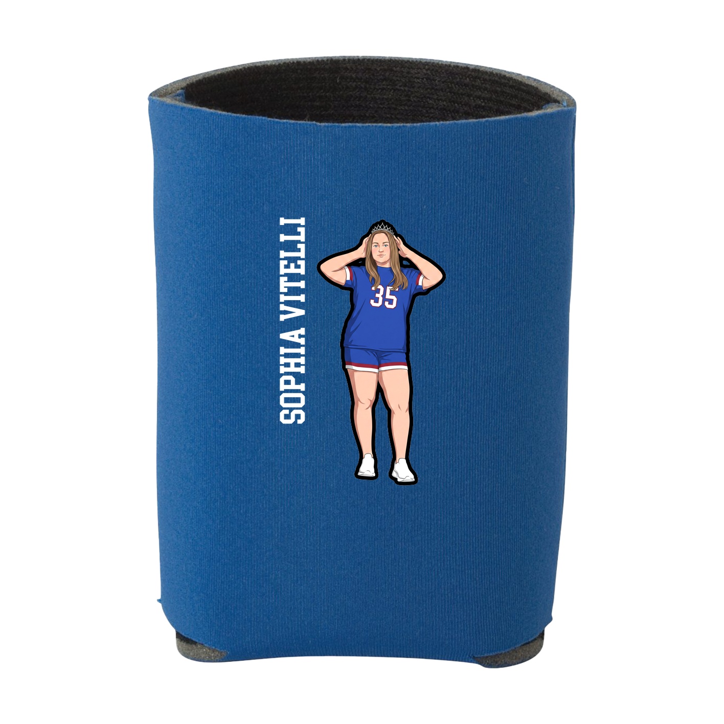 Can Holder — Name Vertical in Royal