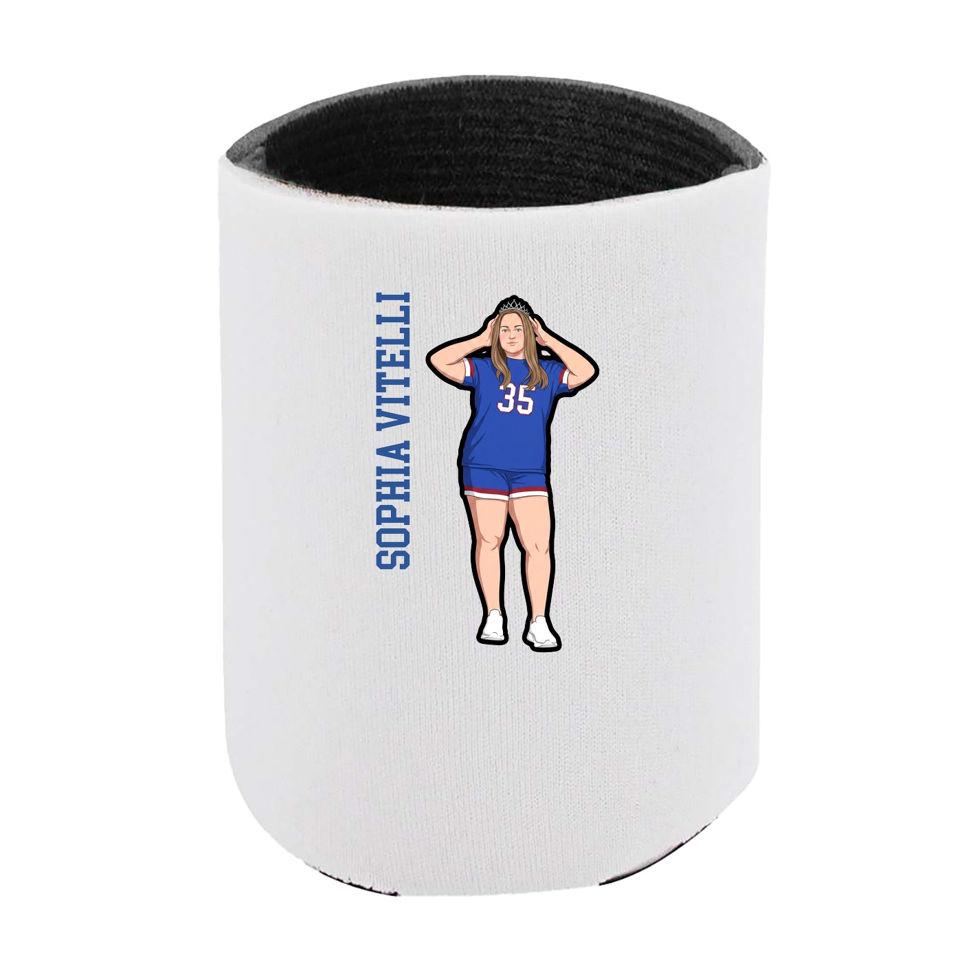 Can Holder — Name Vertical in White