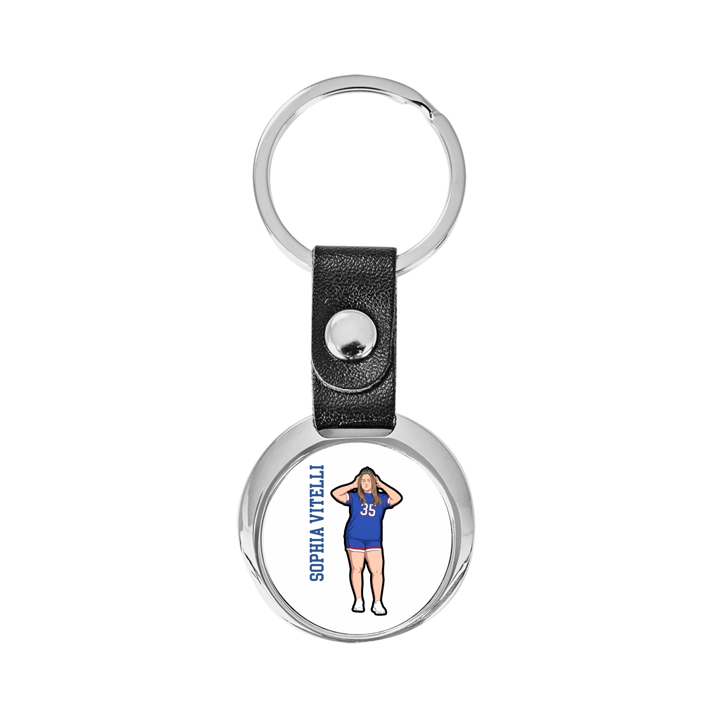 Key Chain — Name Vertical in Classic