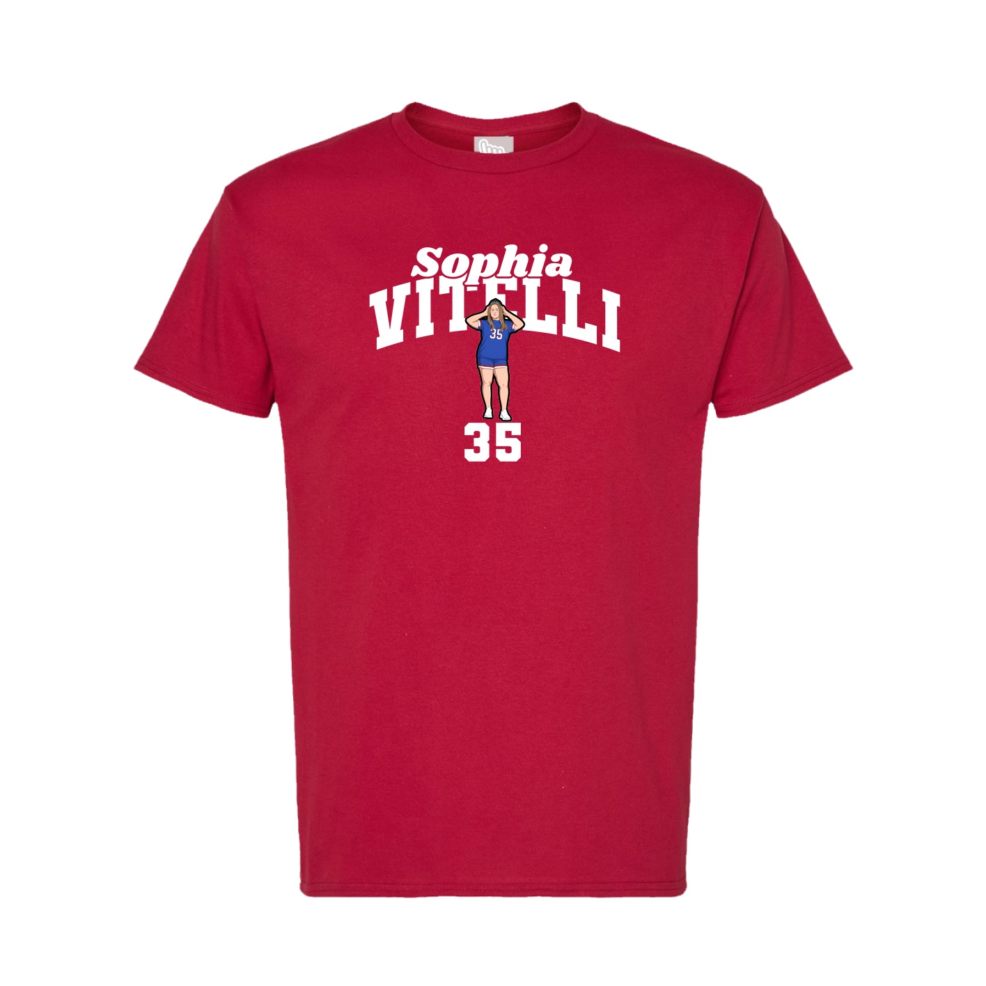 Tee — Signature Arch in Crimson