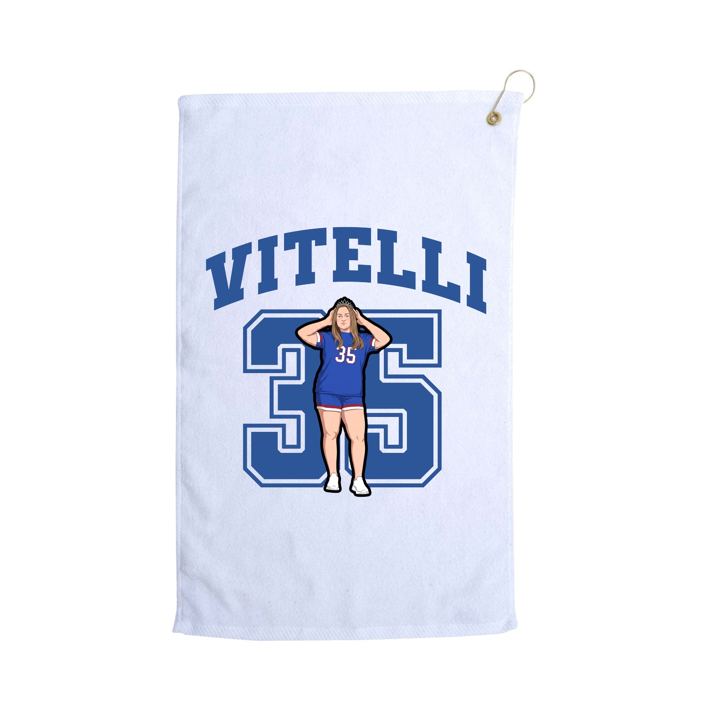 Golf Towel — Number in White