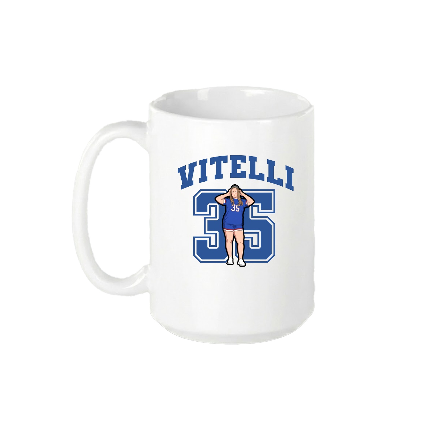 15oz Coffee Mug — Number in White