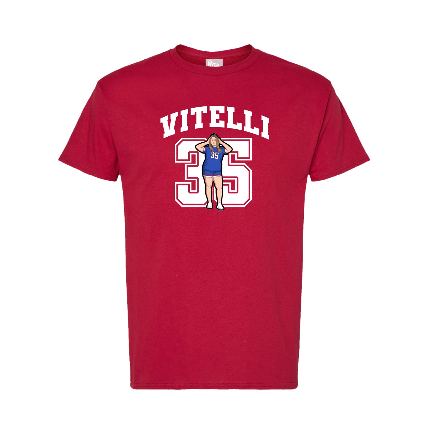 Tee — Number in Crimson