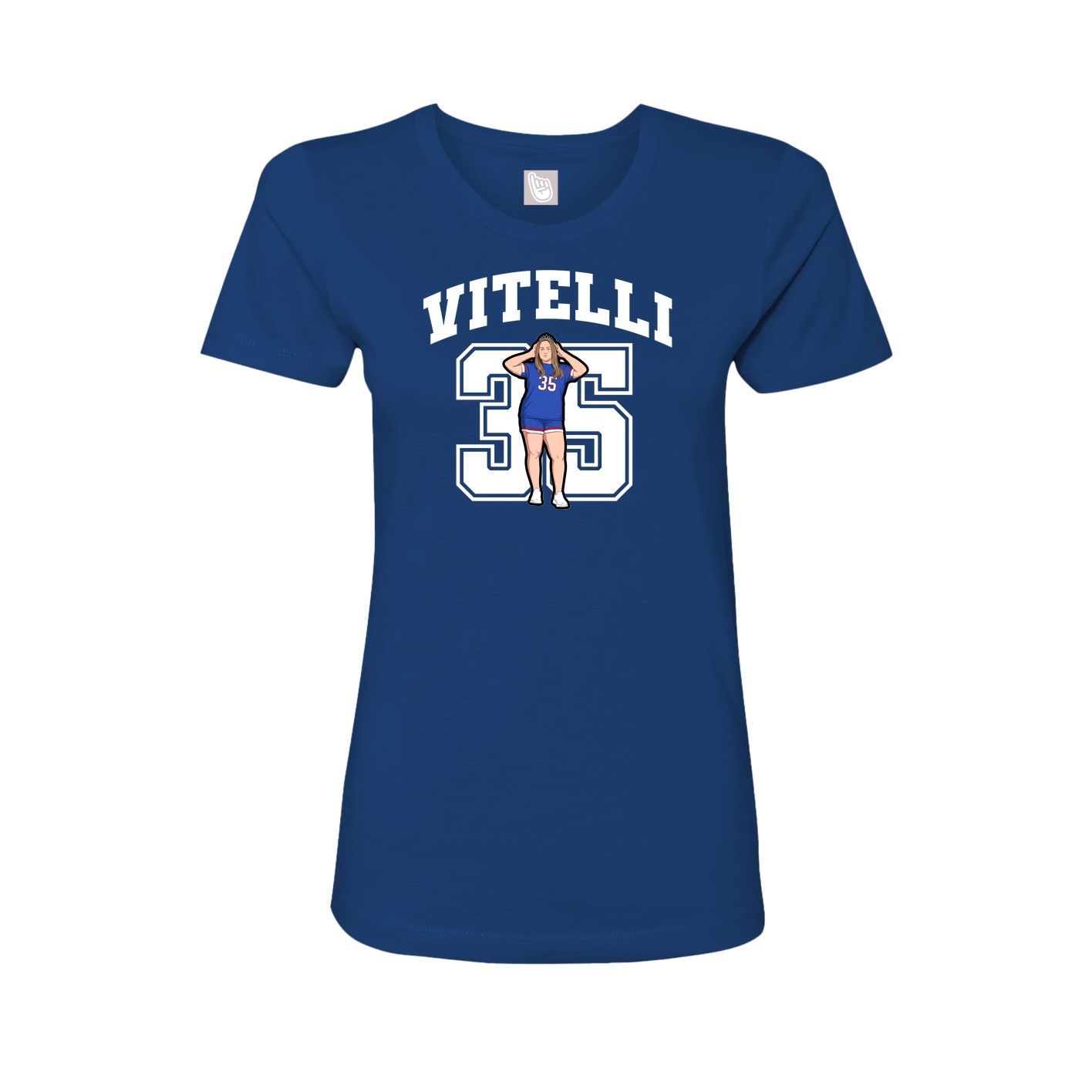 Womens Tee — Number in Royal