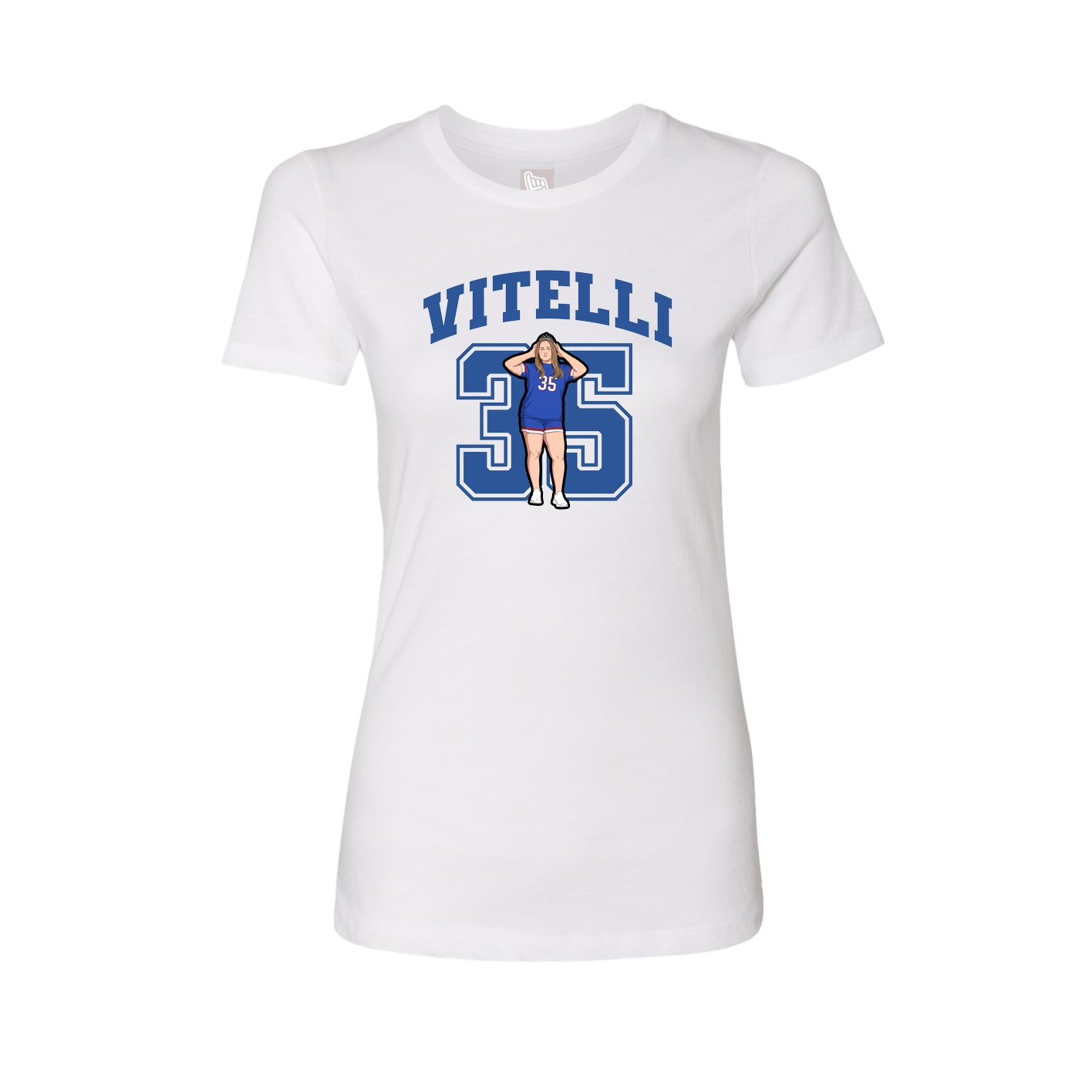 Womens Tee — Number in White