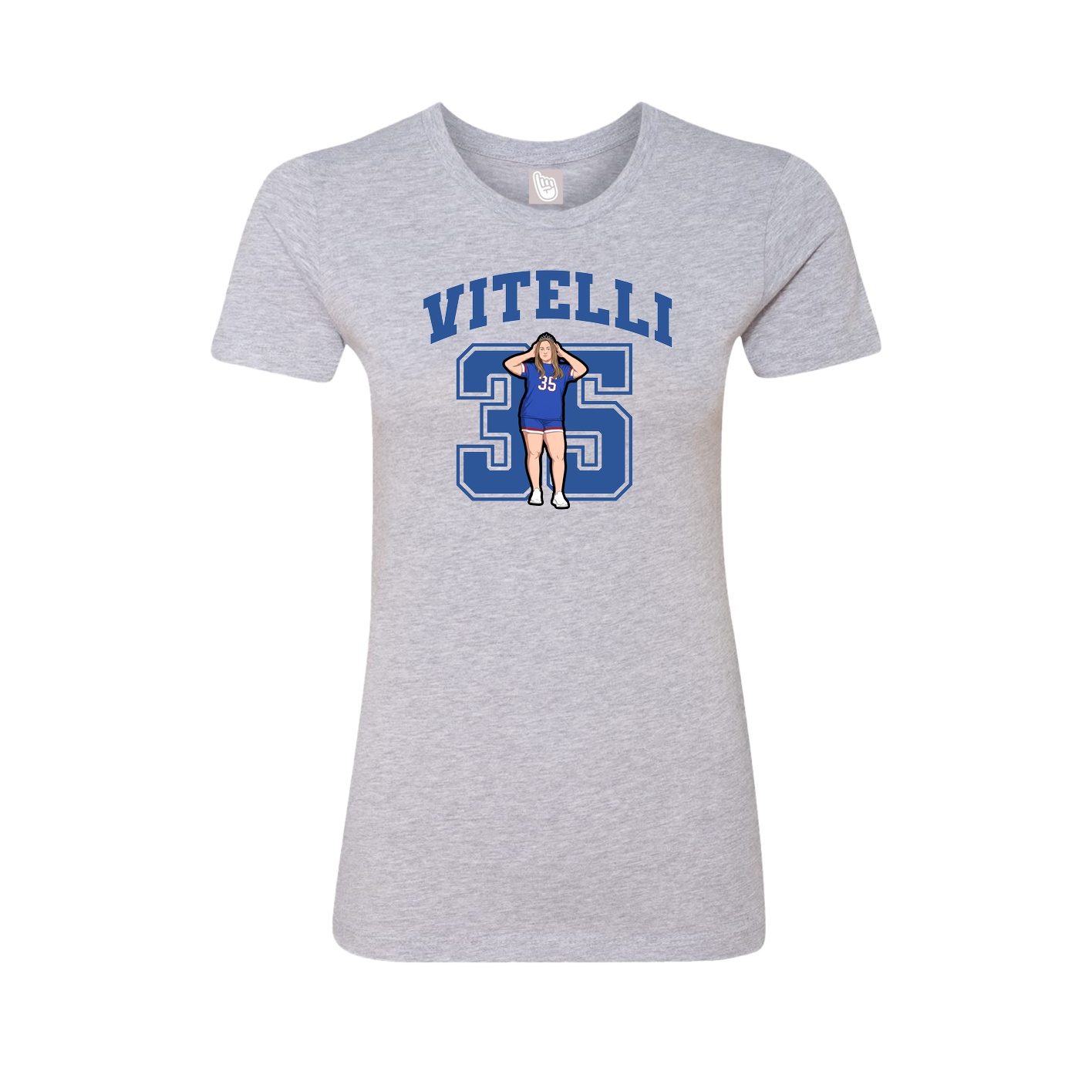 Womens Tee — Number in Grey