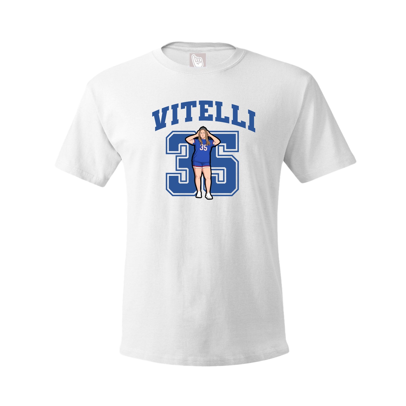 Youth Tee — Number in White
