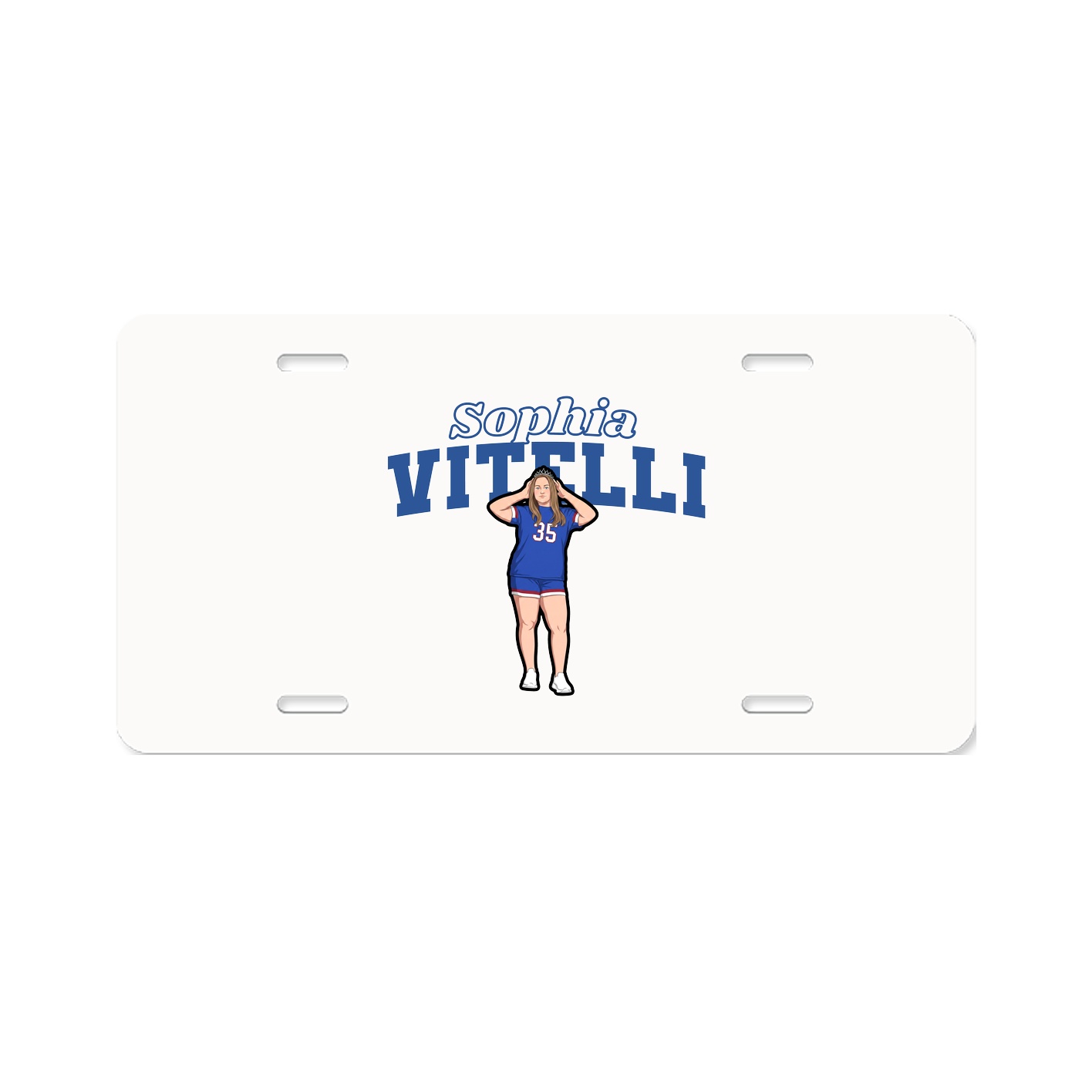 License Plate — Name Arch in Classic
