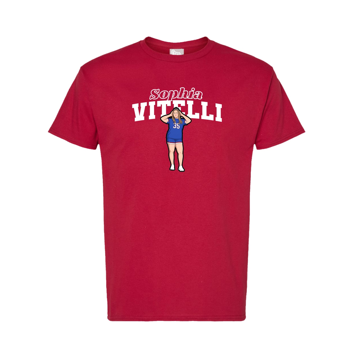 Tee — Name Arch in Crimson