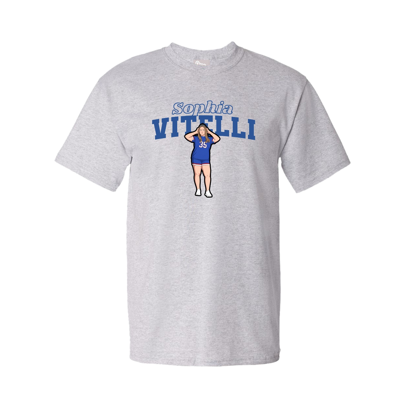 Youth Tee — Name Arch in Grey