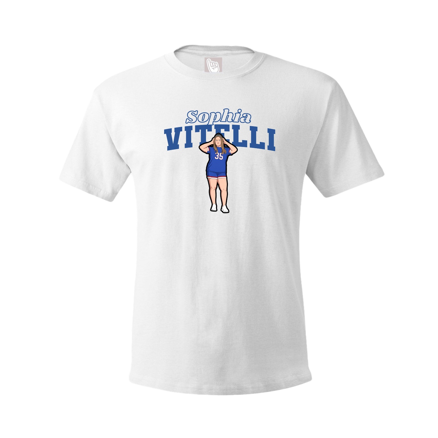 Youth Tee — Name Arch in White