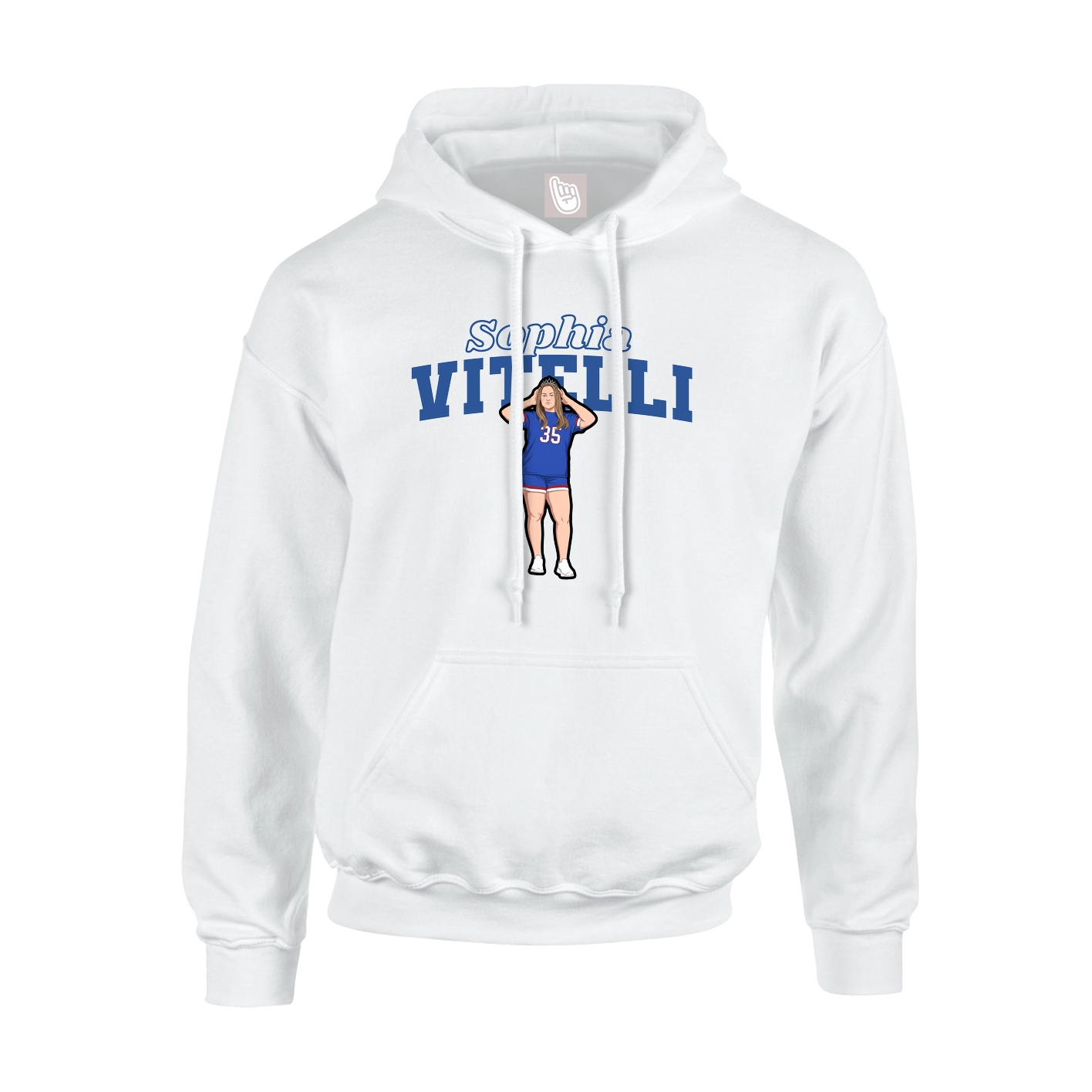 Hoodie — Name Arch in White