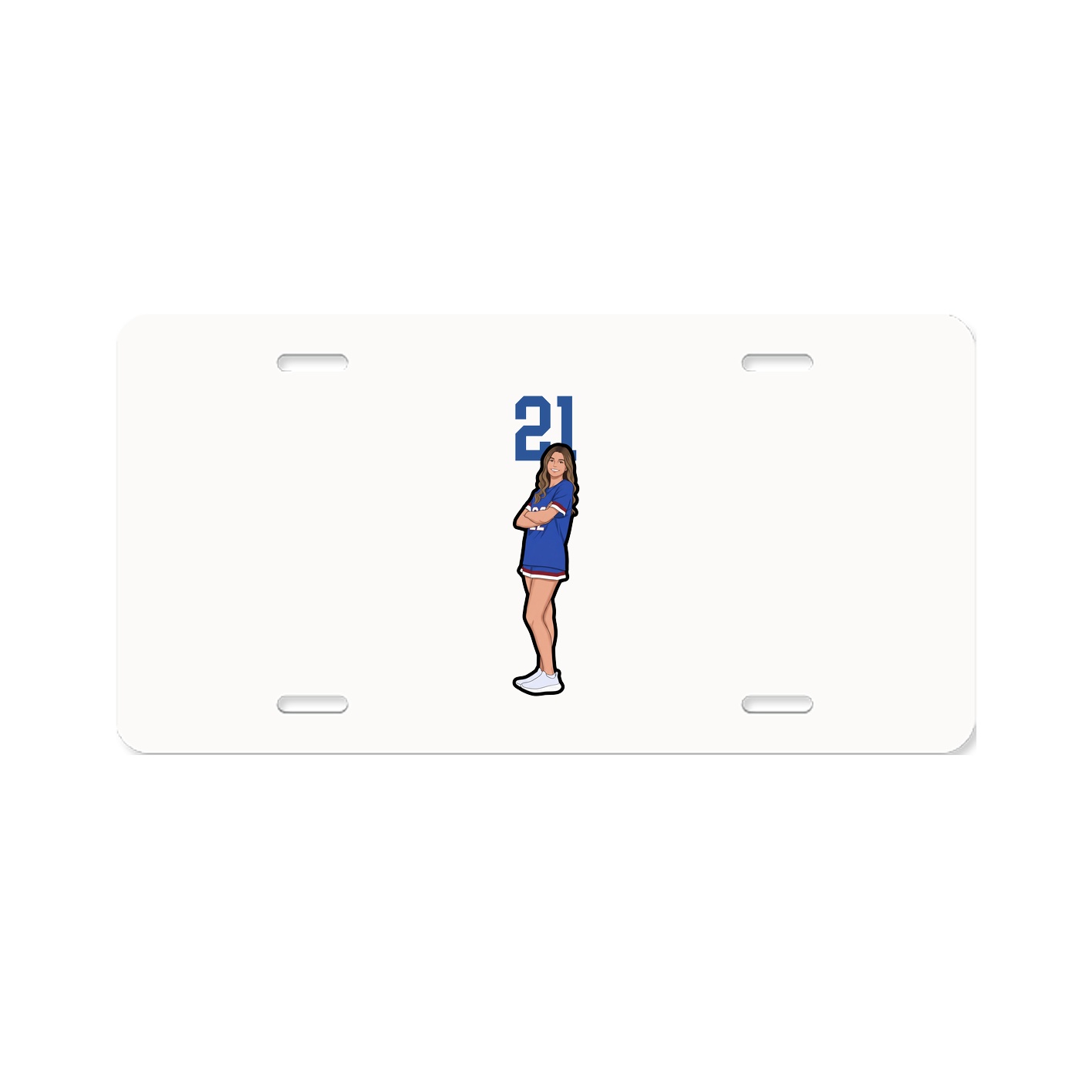 License Plate — Number Top in Classic