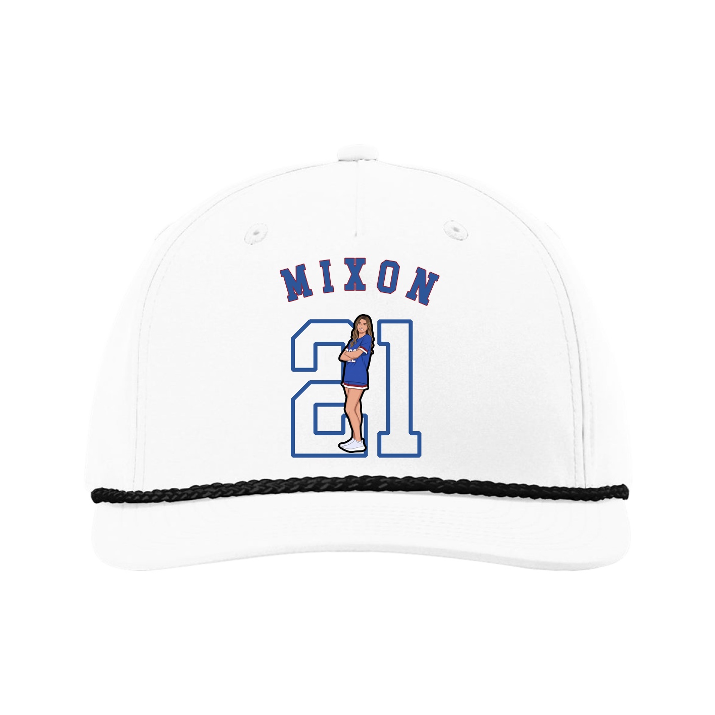 Five-Panel Classic Rope Cap — Shirsey Arch in White