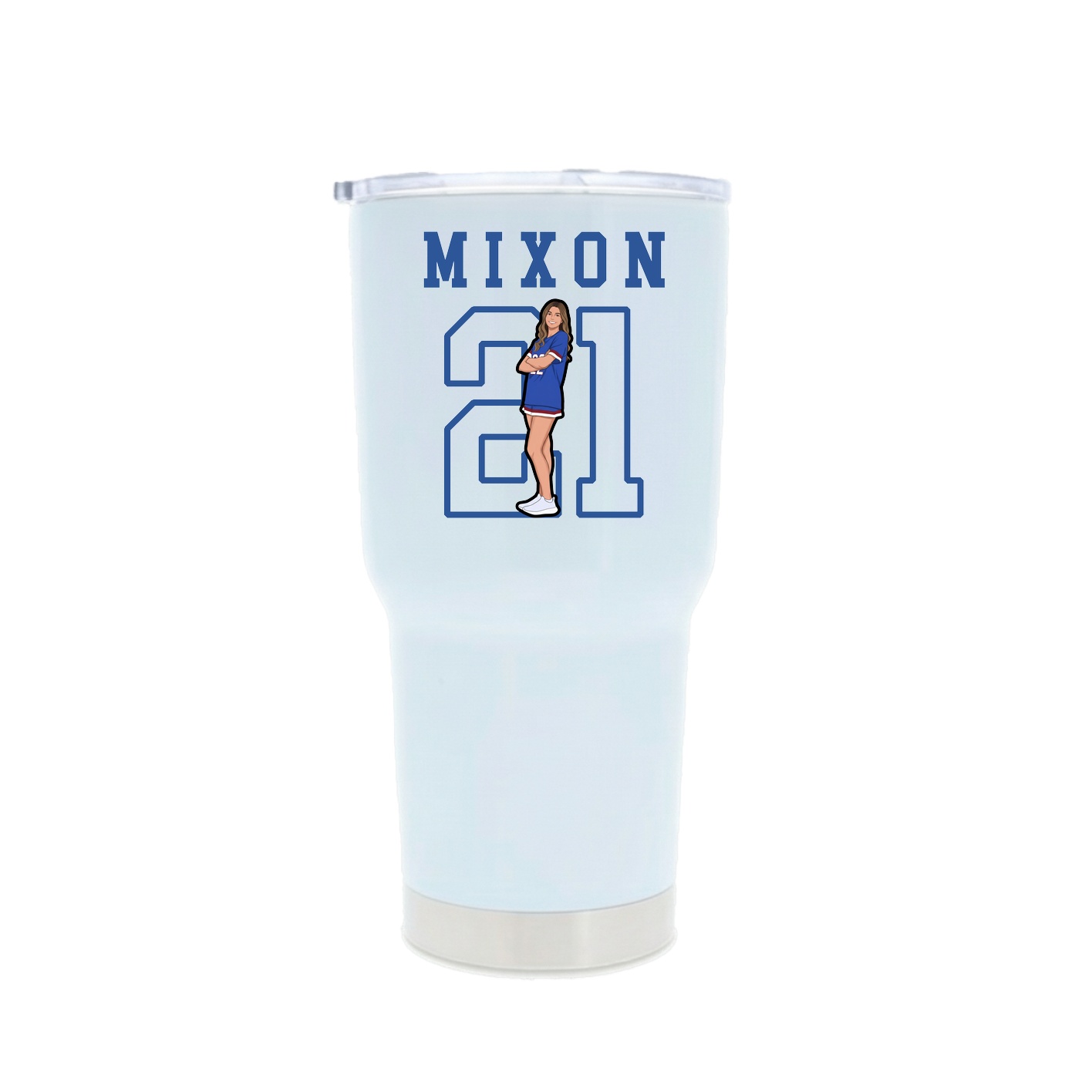 30oz Stainless Steel Tumbler — Shirsey in White