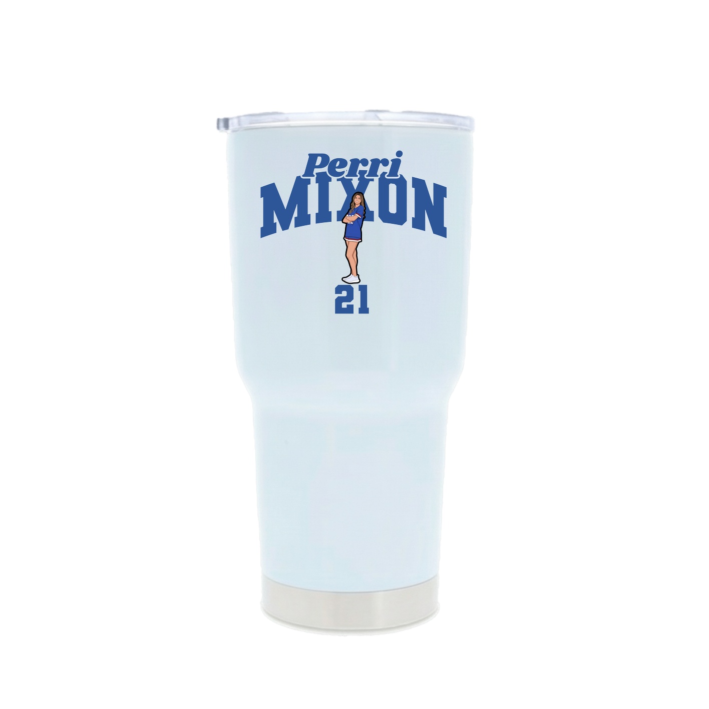 30oz Stainless Steel Tumbler — Signature Arch in White