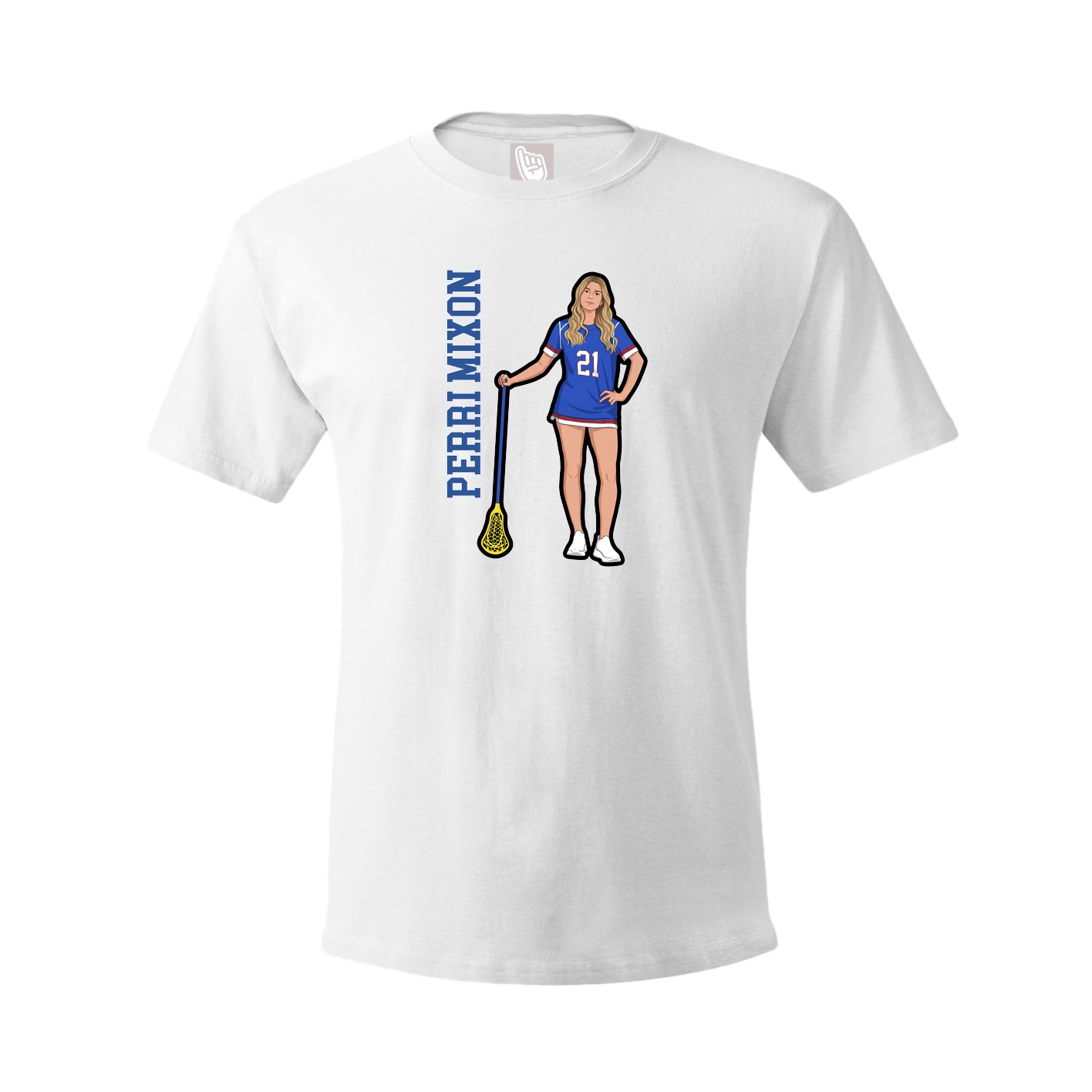 Tee — Name Vertical in White