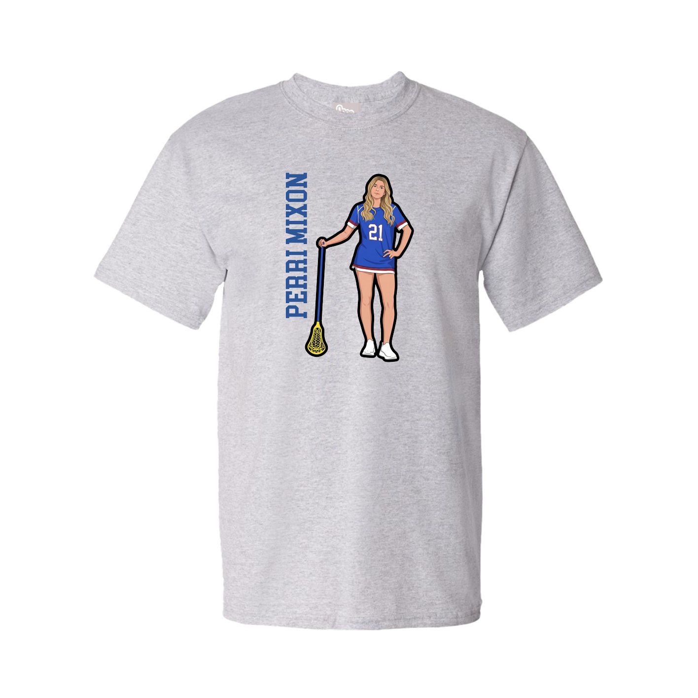 Youth Tee — Name Vertical in Grey