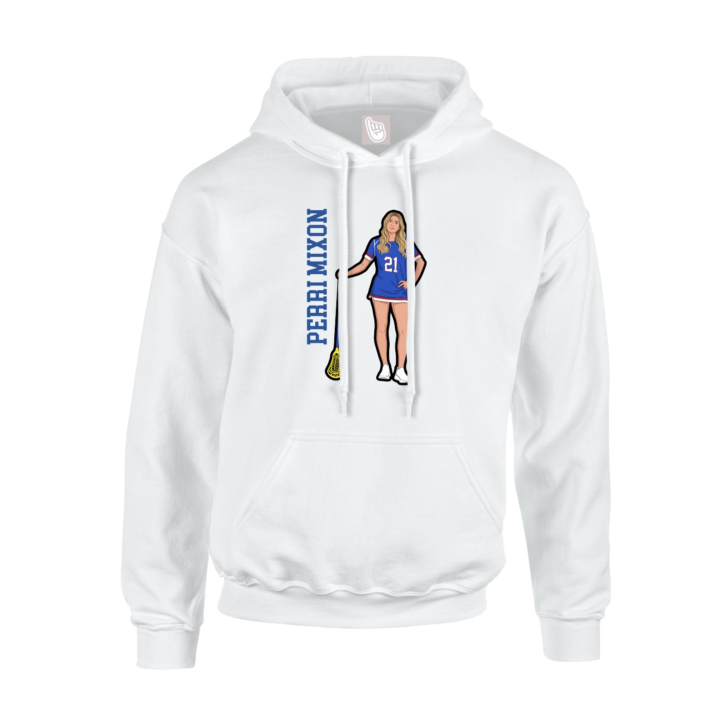 Hoodie — Name Vertical in White