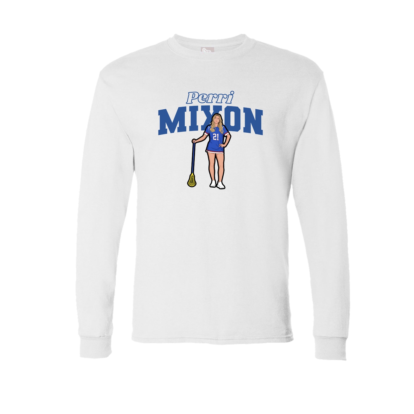 Long Sleeve Tee — Name Arch in White