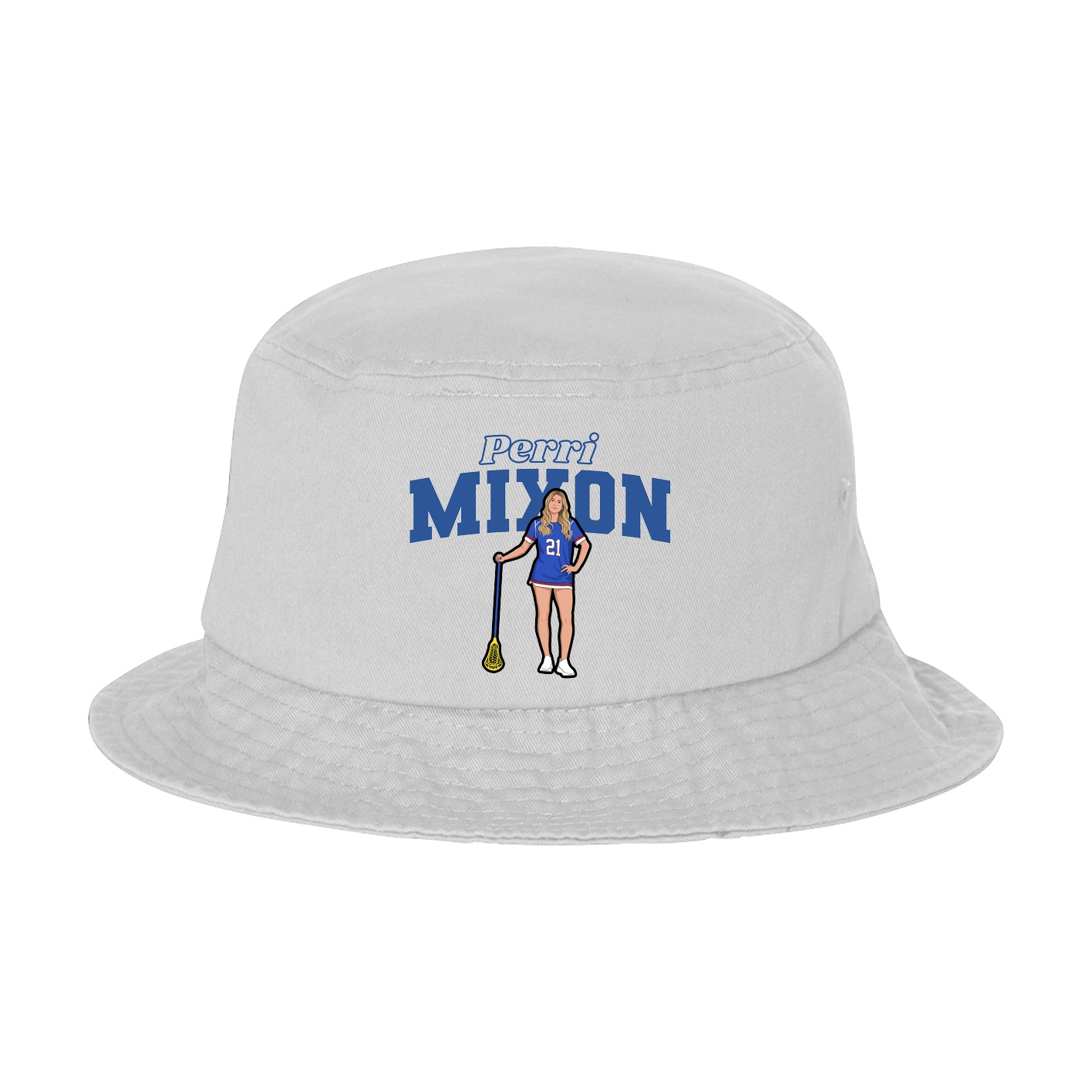 Bucket Cap — Name Arch in White