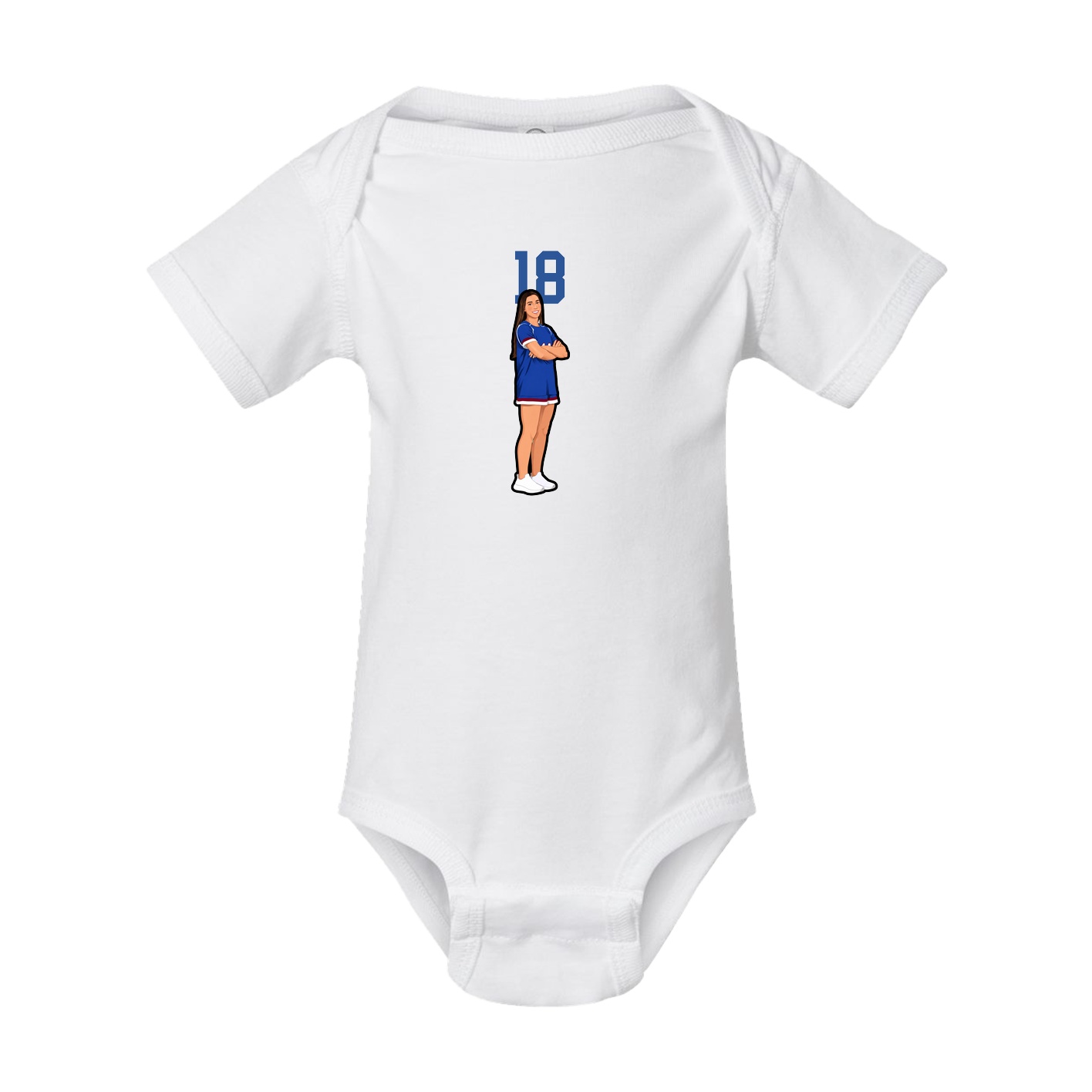 Baby Onesie — Number Top in White